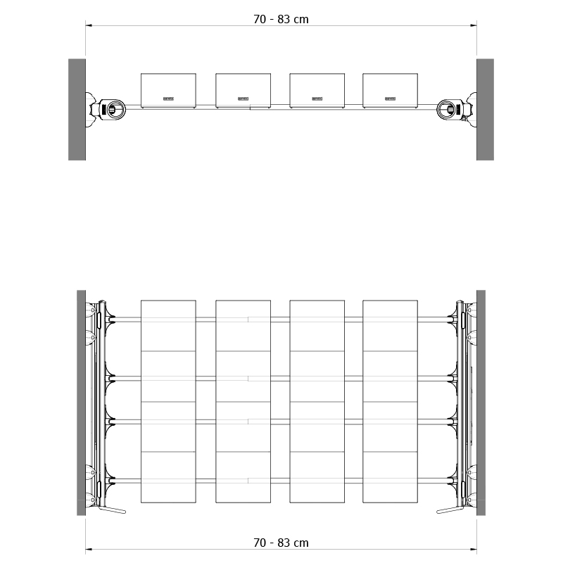 Plus - Schrankeinsatz 4J  - weiss - Aluminium glänzend - Polycarbonat transparent 5